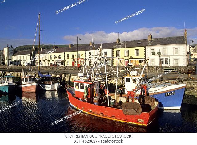 Carnlough harbour, County Antrim, Northern Ireland, United Kingdom, Western Europe