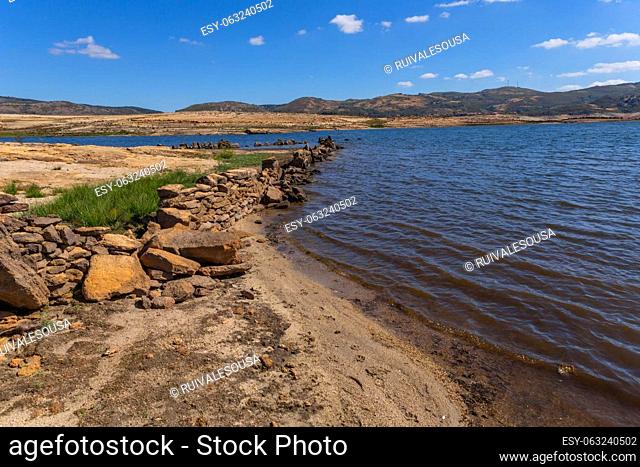 Artificial lake created by the Barragem do Alto Rabagao or Pisoes Dam, Montalegre, Portugal
