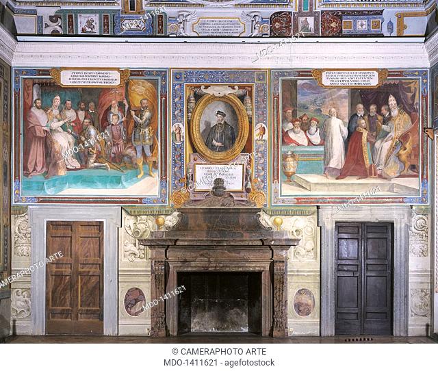 Hall of the Farnesani Fastis (Salone dei fasti farnesiani), by Barozzi Jacopo known as Vignola, 1550 - 1559, 16th Century