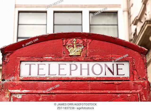 Old telephone box, North Street, Belfast, Northern Ireland