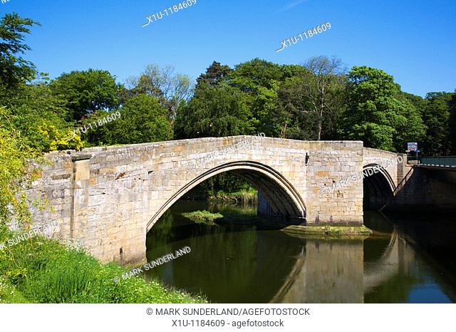 Bridge over the River Coquet Warkworth Northumberland England