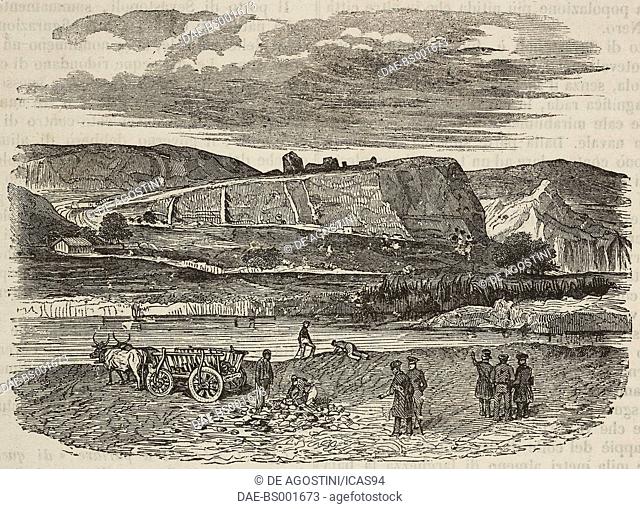 View of the ruins of Inkerman, Crimea, illustration from Teatro universale, Raccolta enciclopedica e scenografica, No 645, November 21, 1846