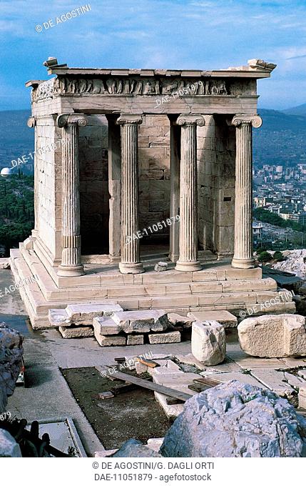 Temple of Athena Nike, ca 425 BC, before its restoration in 2010, Acropolis of Athens (UNESCO World Heritage List, 1987), Greece