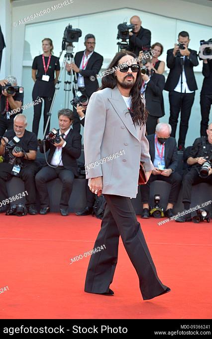Italian fashion designer Alessandro Michele at the 79 Venice International Film Festival 2022. Don't Worry Darling Red Carpet