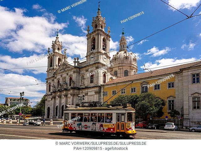 16.05.2019, Lisbon, capital of Portugal on the Iberian Peninsula in the spring of 2019. The Basílica da Estrela, actually Real Basílica e Convento do Santíssimo...