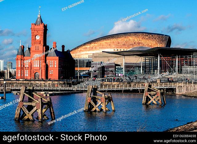 Pierhead and Millenium Centre Buildings Cardiff Bay