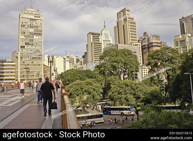 Sao Paulo, Modern city street view, Brazil, South America