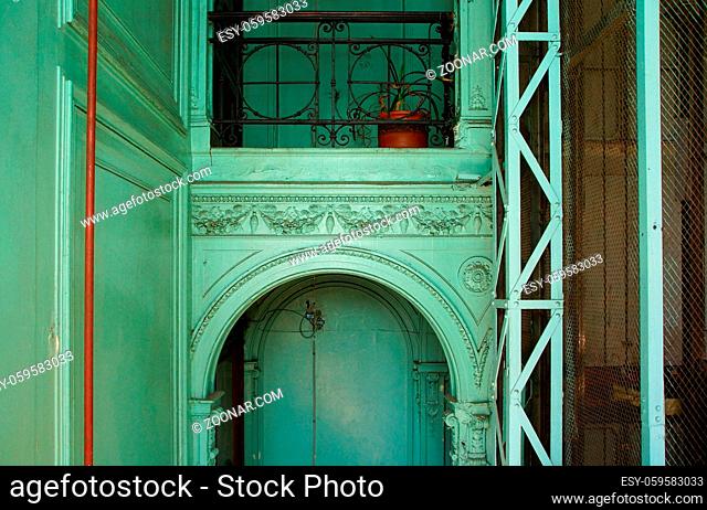 Interior of the main staircase of a residential building on Kolokolnaya street in St. Petersburg