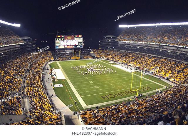 Spectators in football stadium, Heinz Field, Pittsburgh, Allegheny County, Pennsylvania, USA