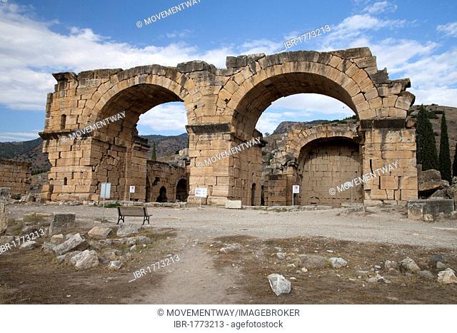 Basilica, Hierapolis, Pamukkale, Denizli, Turkey, Asia