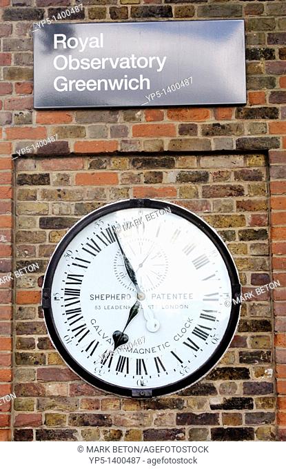 Royal Observatory GMT Clock at Greenwich London