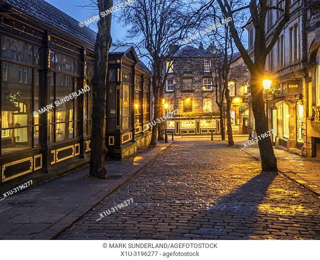 Crown Place at dusk Harrogate North Yorkshire England