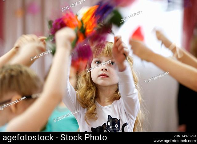 Belarus. City Gomel.28.02.2017. Kindergarten, a public holiday dedicated to women's day