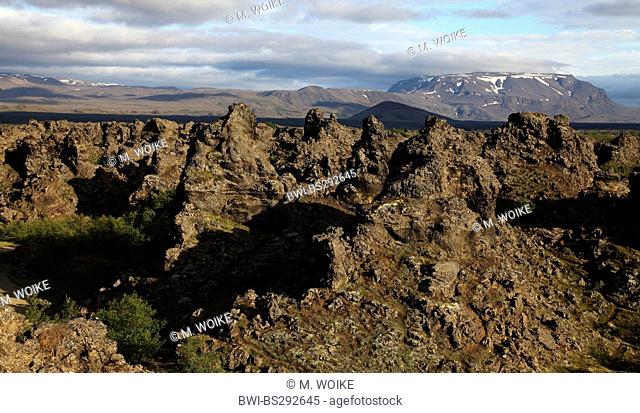 tuff formations of Dimmuborgir, Iceland, Myvatn