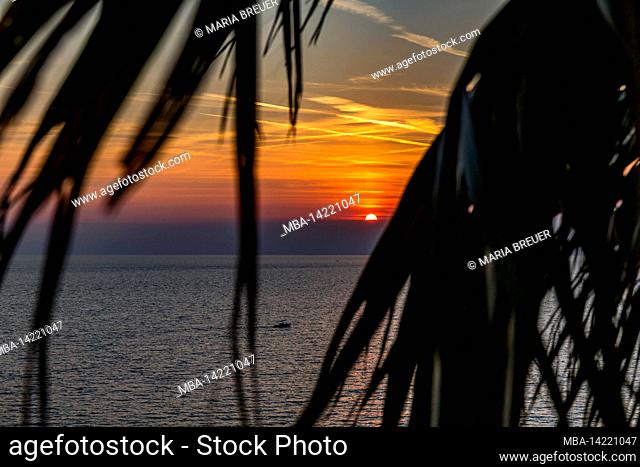 Sunset, Manarola, Cinque Terre, Liguria, Italy, Europe