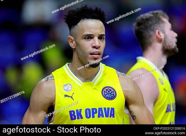 Marques Townes (Opava) during men's Basketball Champions League, group B, 5th round, BK Opava vs Rytas Vilnius, in Opava, Czech Republic, December 12, 2023