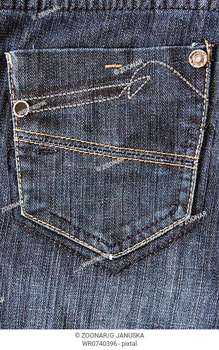 fragment of jeans with pocket