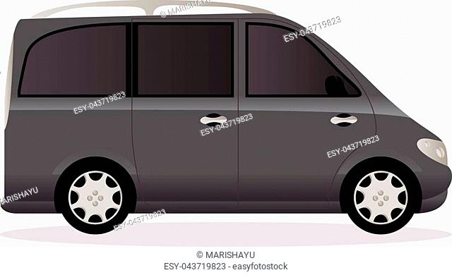 Minivan car body type vector illustration