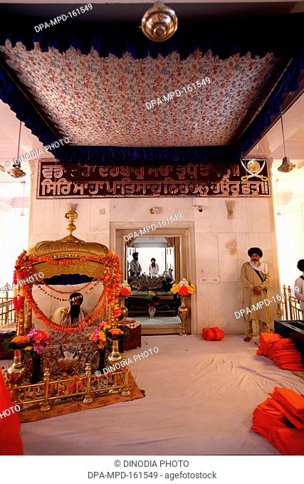 Inside view of Anandpur sahib Gurudwara situated in Rupnagar district in Punjab ; India