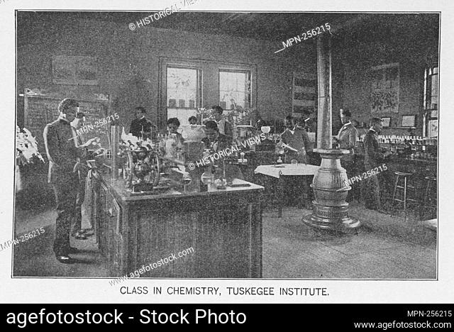 Class in Chemistry, Tuskegee Institute. Pipkin, J. J. (James Jefferson), 1861-1941 (Author). The Negro in revelation, in history, and in citizenship