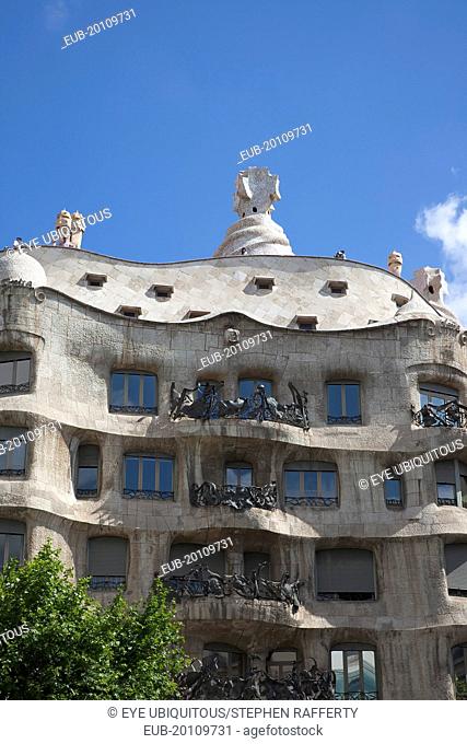 La Pedrera or Casa Mila on Passeig de Gracia, deisgned by Antoni Gaudi