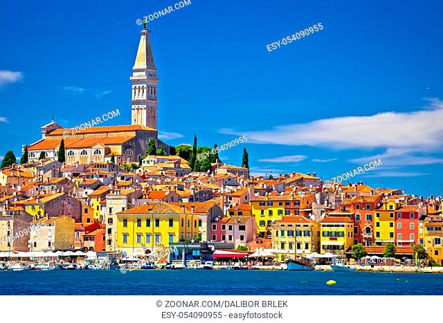 Town of Rovinj ancient architecture and waterfront view, Istria, region of Croatia