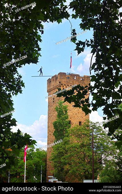 The historical God Tower, Götzenturm, in Heilbronn, Baden-Württemberg, Germany, Europe