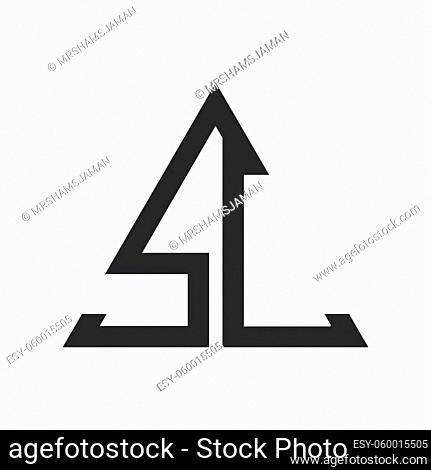 Ls l s letter logo design. initial letter ls linked circle uppercase  monogram logo red and blue. ls logo, l s design. ls, l s | CanStock