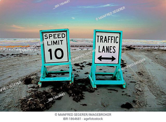 Speed limit signs in Daytona Beach, Florida, USA