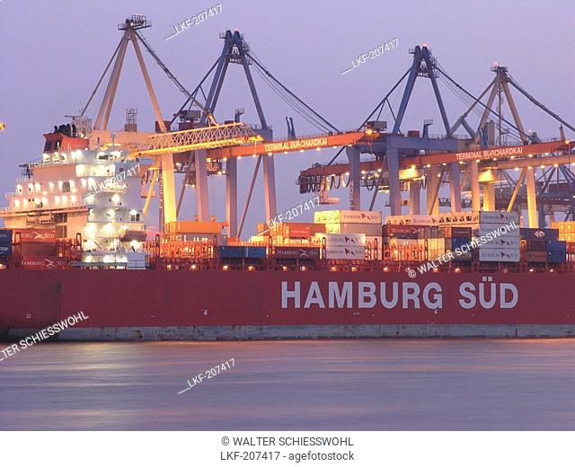 Container Ship, Port of Hamburg, Hamburg, Germany