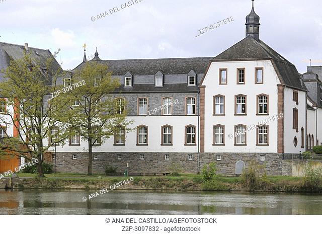 Bernkastel-Kues - town in Rhineland-Palatinate region of Germany Moselle river on April 23, 2017