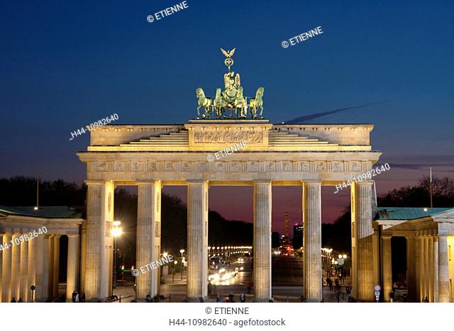 Brandenburg Gate by night in Berlin
