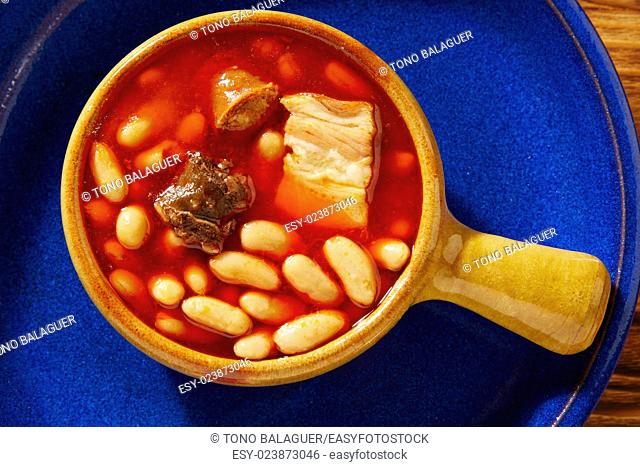 Tapas Fabada Asturiana beans and sausage from Spain