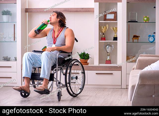 Ex-champion in wheel-chair suffering from alcoholism