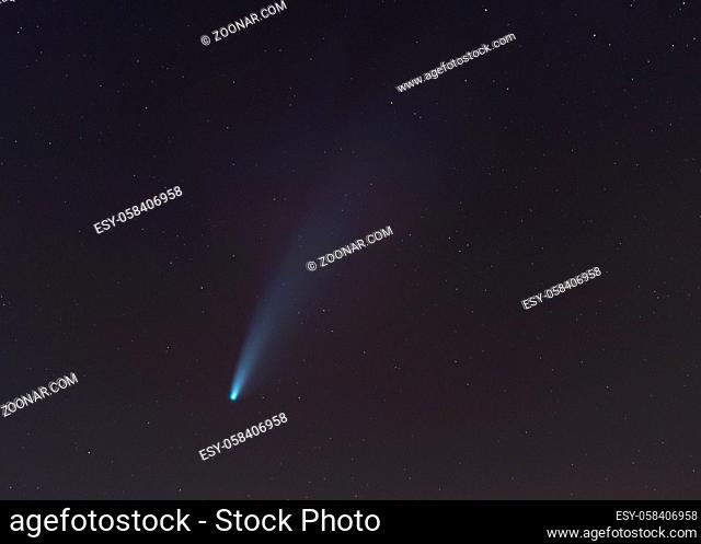 Comet C/2020 F3 Neowise in the night sky