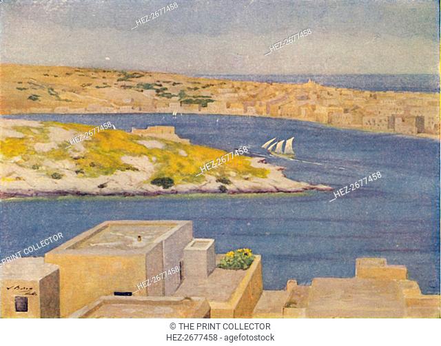'Valetta Harbour', 1924. Artist: Unknown