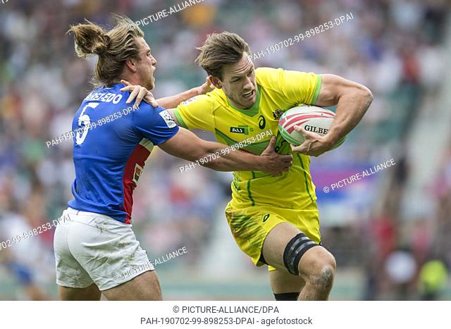 26 May 2019, Great Britain, London: The penultimate tournament of the HSBC World Rugby Sevens Series on 25 and 26 May 2019 in London (GB)
