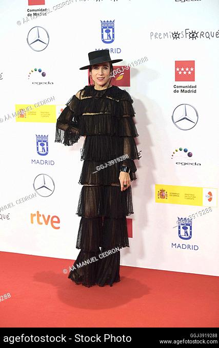 Blanca Li attends 27th Jose Maria Forque Awards - Red Carpet at Palacio de Congresos de IFEMA on December 12, 2021 in Madrid, Spain