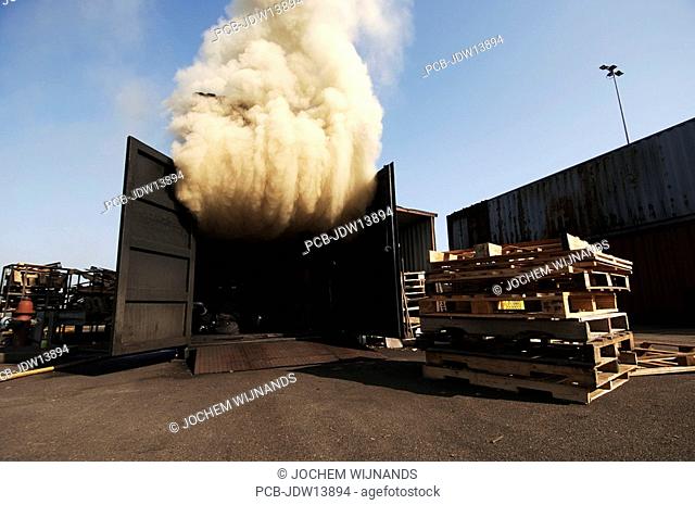 Port of Rotterdam, Maasvlakte, Falck Risc Fire and Safety Training Facility, controlled flashover simulation and training