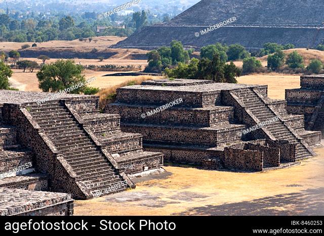 Teotihuacan Pyramids. Mexico. View from the Pyramid of the Moon