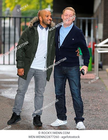 Andrew Shim and Thomas Turgoose outside ITV Studios Featuring: Andrew Shim, Thomas Turgoose Where: London, United Kingdom When: 15 Sep 2015 Credit: Rocky/WENN