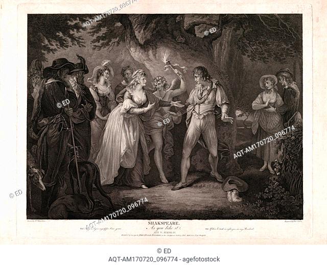 Drawings and Prints, Print, As You Like It, Act 5, Scene 4 (Shakespeare), Boydell'shakespeare Gallery, Artist, Engraver, Publisher, Subject, After