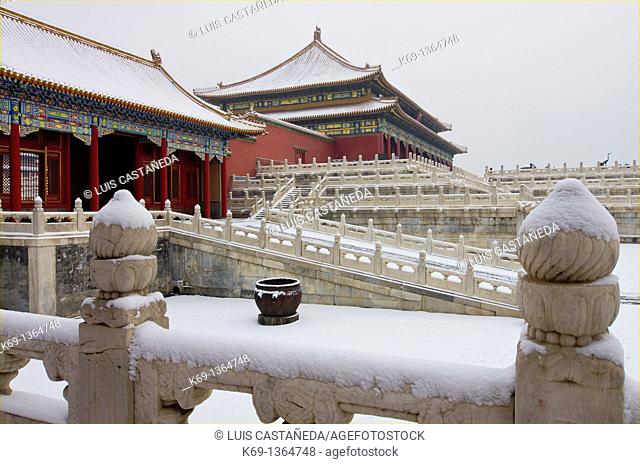 The Forbidden City in Winter  Beijing  China