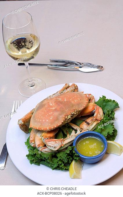Dungeness crab dish at Tofino, Vancouver Island, British Columbia, Canada