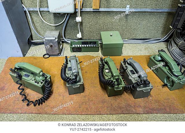 military field telephones in bunker of Josip Tito, leader of former Yugoslavia, near Konjic in Bosnia and Herzegovina
