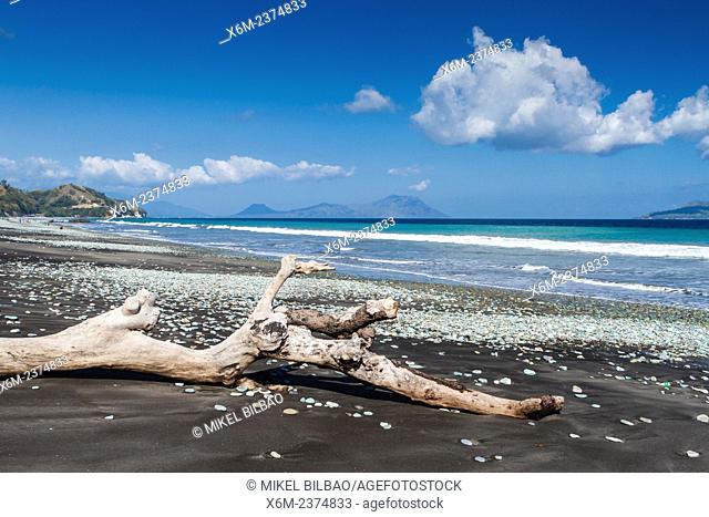 Blue stone beach. Flores island. Indonesia, Asia