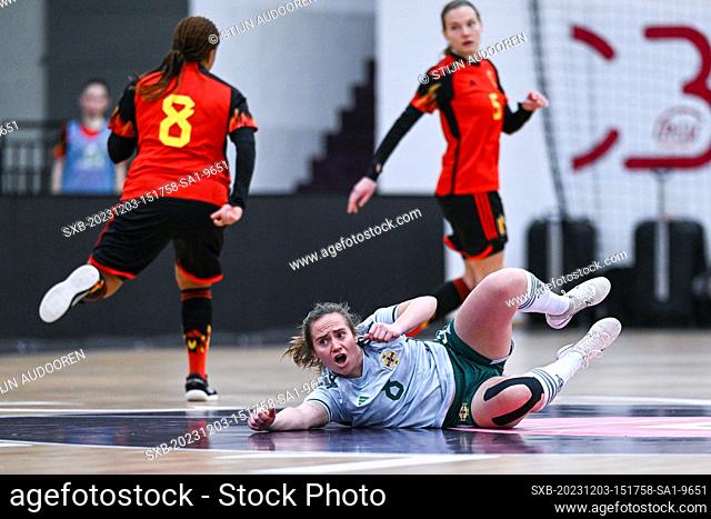 Samantha Kelly (8) of North-Ireland pictured during a futsal game between Belgium called Red Flames Futsal and North-Ireland