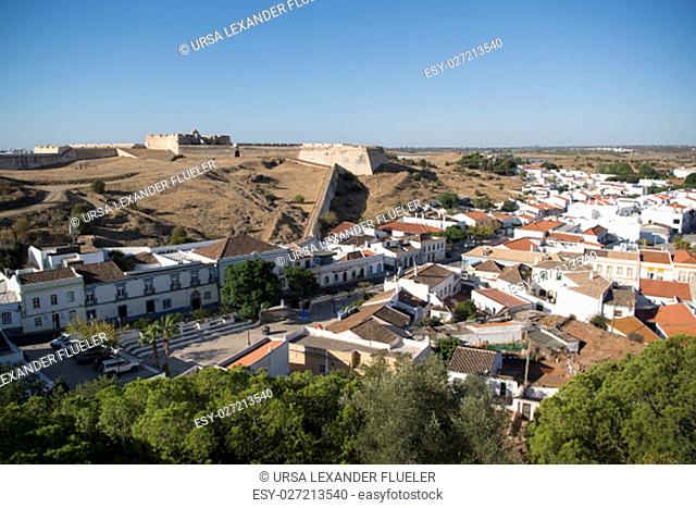 The Forte Sao Sebastiao in the town of Castro Marim at the east Algarve in the south of Portugal in Europe