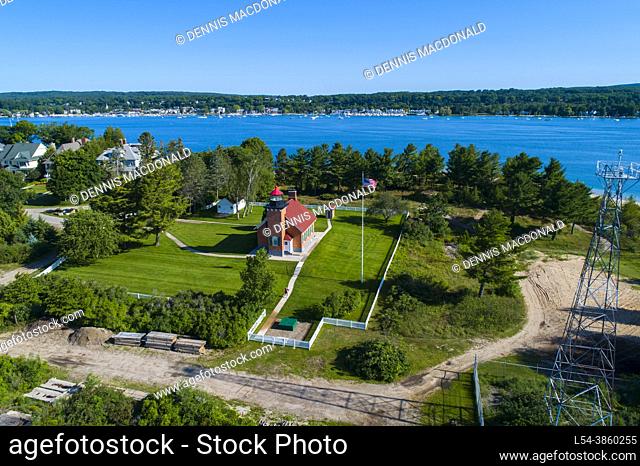 Little Traverse Bay Lighthouse in Harbor Springs Michigan