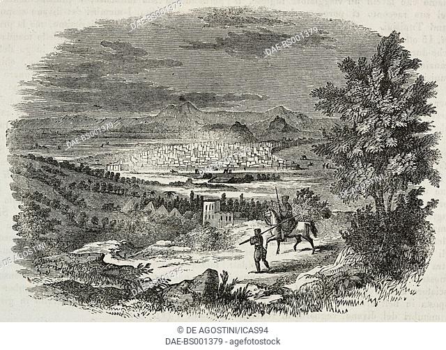 View of Tunis, Tunisia, illustration from Teatro universale, Raccolta enciclopedica e scenografica, No 345, February 13, 1841